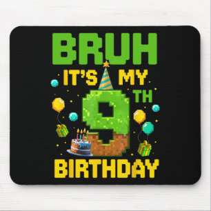 Mousepad Garoto Criança Aniversário Engraçado É Meu 9º Aniv