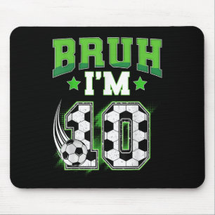 Mousepad Garoto de 10 anos de idade fazendo aniversário de