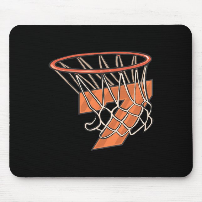 Mousepad Garoto de 7 anos de idade de basquete de aniversár (Frente)