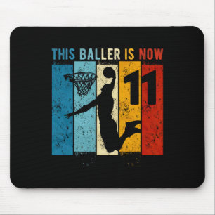 Mousepad Garoto de Aniversário de 11 de Basquete, 11 anos