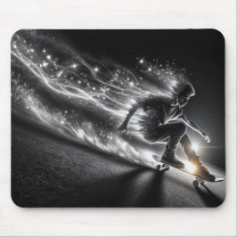 Mousepad Garoto De skate Com Traços Leves