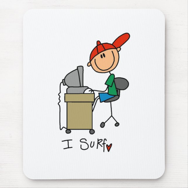 Mousepad Garoto eu Navego na Internet (Frente)