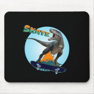 Mousepad Garotos Legais de Skate T Rex Dinossauro Skateboar