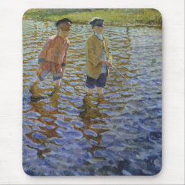 Mousepad Garotos pescando no rio (Vintage Anglers)