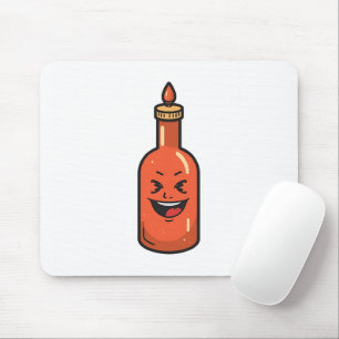 Mousepad Garrafa de Molho Picante de Desenho Animado Fofo M