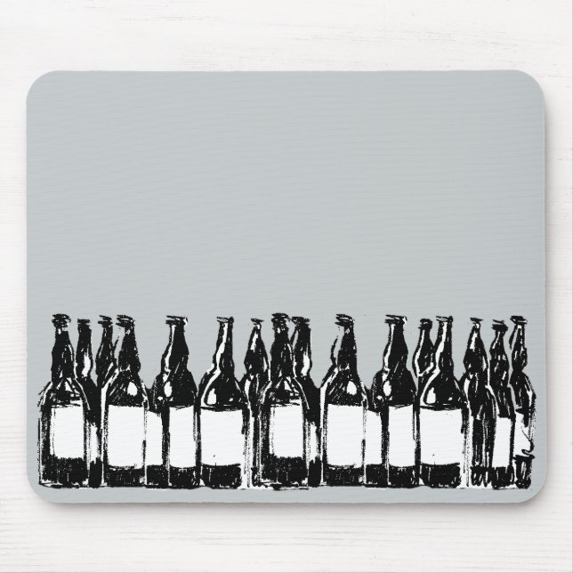 Mousepad garrafas de cerveja (Frente)
