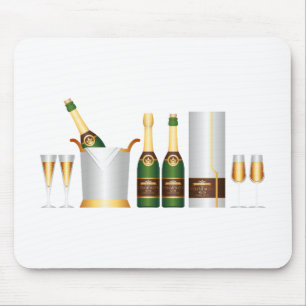 Mousepad garrafas de champanhe