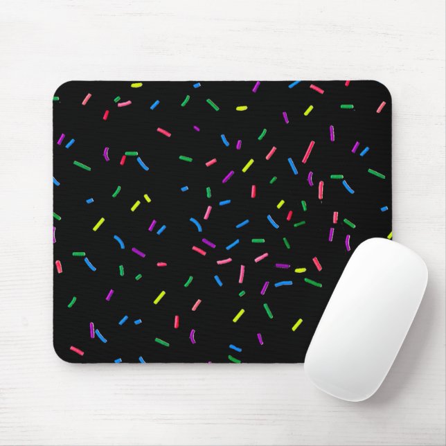 Mousepad Garrafas Em Preto (Com mouse)