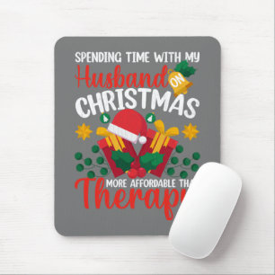 Mousepad Gastar Tempo Com Marido No Natal Engraçado Sant