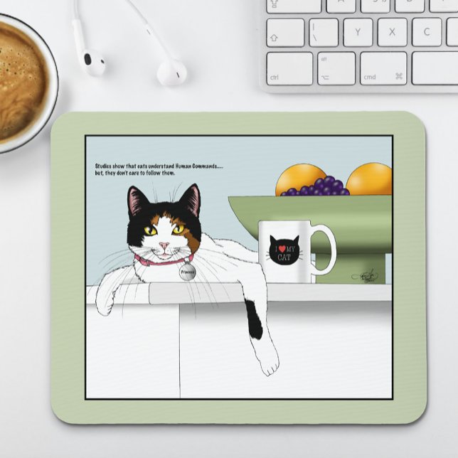 Mousepad Gata Calico Atitude Cozinha de Gatos (Criador carregado)