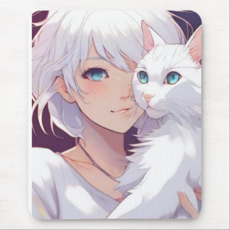 Mousepad Gata Dama Branca