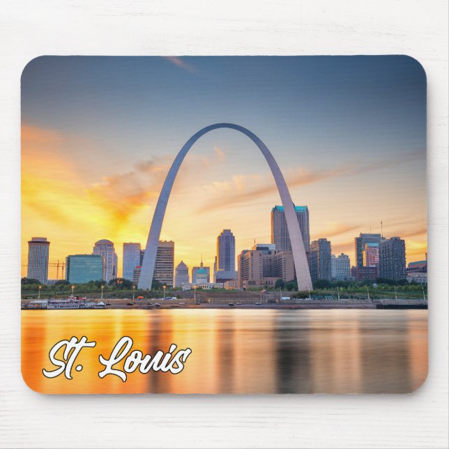 Mousepad Gateway Arch, Rua Louis, Missouri, EUA (Frente)