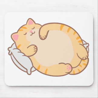 Mousepad Gatinho Atarracado Adormecido Almofada de Gato Tab