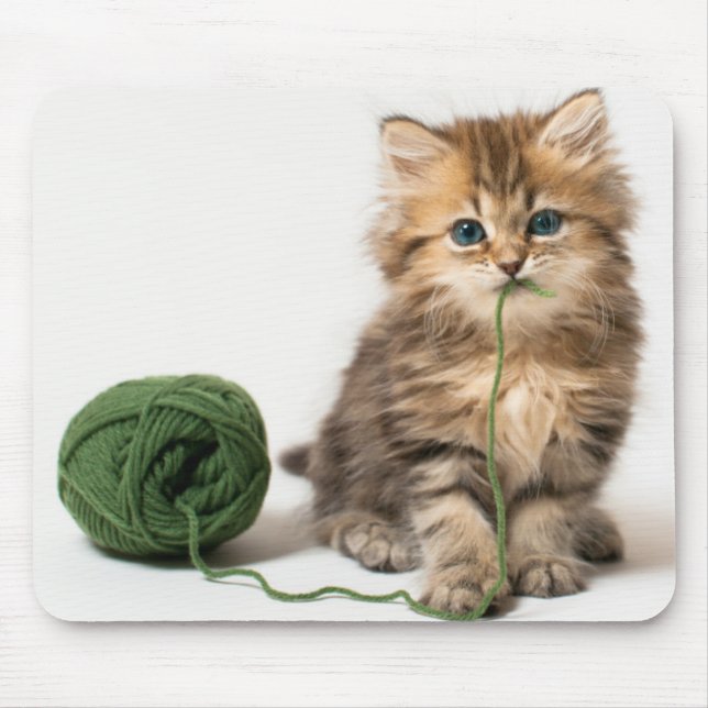 Mousepad Gatinho com fio verde (Frente)