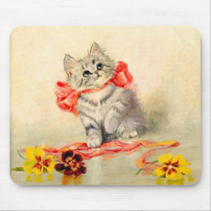 Mousepad Gatinho com Fita Vermelha