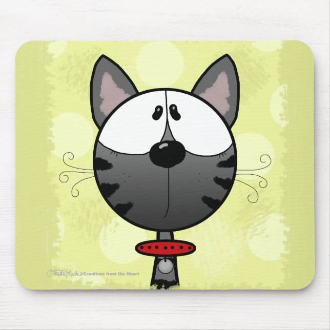 Mousepad Gatinho com risca de cinza (Frente)