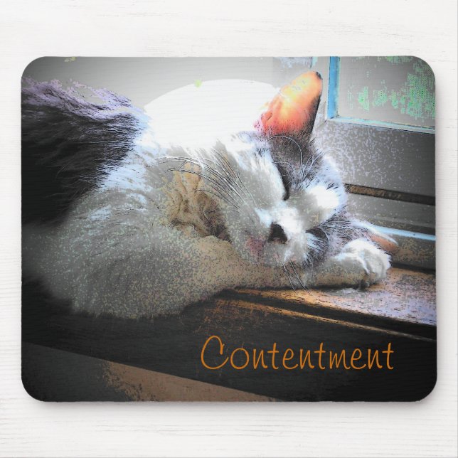 Mousepad Gatinho de Sono de Conteúdo (Frente)