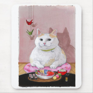 Mousepad Gatinho do Sashimi do gato do sushi!