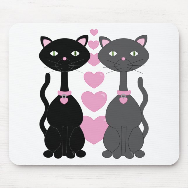 Mousepad Gatinho doce no amor (Frente)