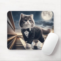 Gatinho Fofo Pawdigy Toca uma Sonata Noturna