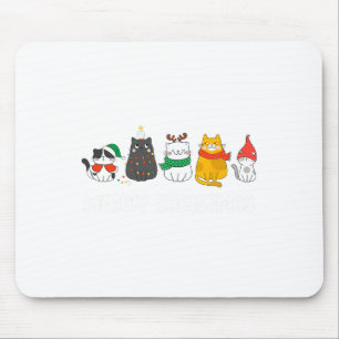 Mousepad Gatinho Gatinho e Feliz Natal Santa Holid