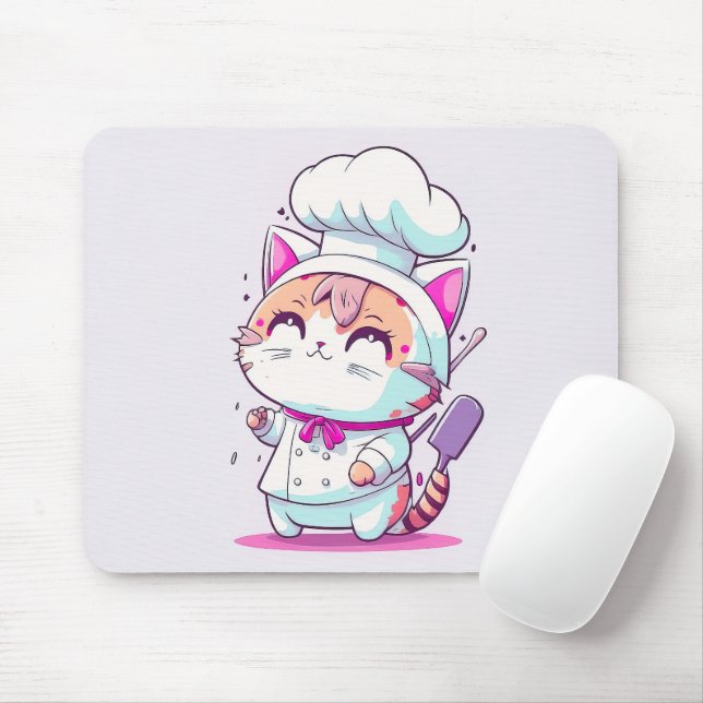 Mousepad Gatinho Gatinho Gatinho Feliz de Padaria | (Com mouse)