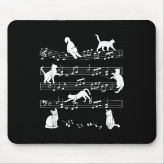 Mousepad Gatinho Gato Bonito Reproduzindo Nota Musical Limp