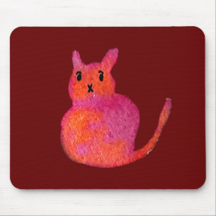 Mousepad gatinho giro de gato rosa