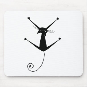 Mousepad Gatinho irrisório preto 10