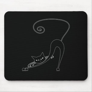 Mousepad Gatinho irrisório preto 2