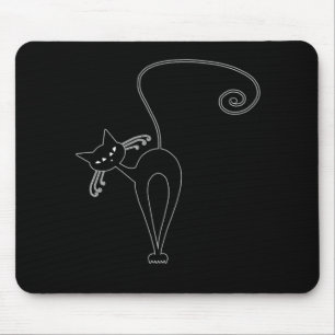 Mousepad Gatinho irrisório preto 3