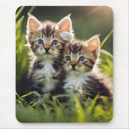 Mousepad Gatinhos Adoráveis Na Grama