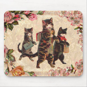 Mousepad Gatinhos Antiquados Bonito de Cat Vintage