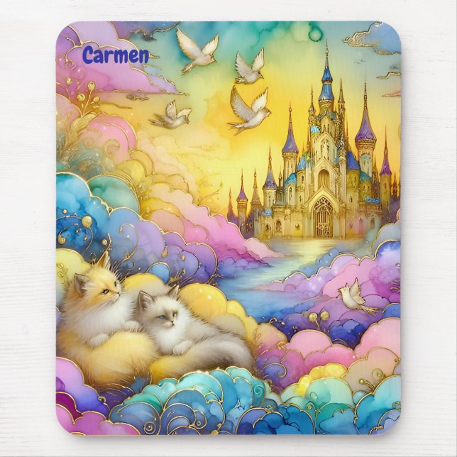 Mousepad Gatinhos De Nuvens De Cristal De Carmen ~Cristal ~ (Frente)