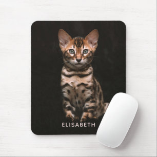 Mousepad Gatinhos Domésticos Manchas Leopardo Personalizada
