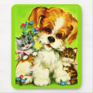 Mousepad gatinhos fofos e gatinhos sorrentes