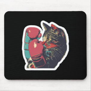 Mousepad Gatito De Boxeo Legal Luvas De Boxer Para Gatos E
