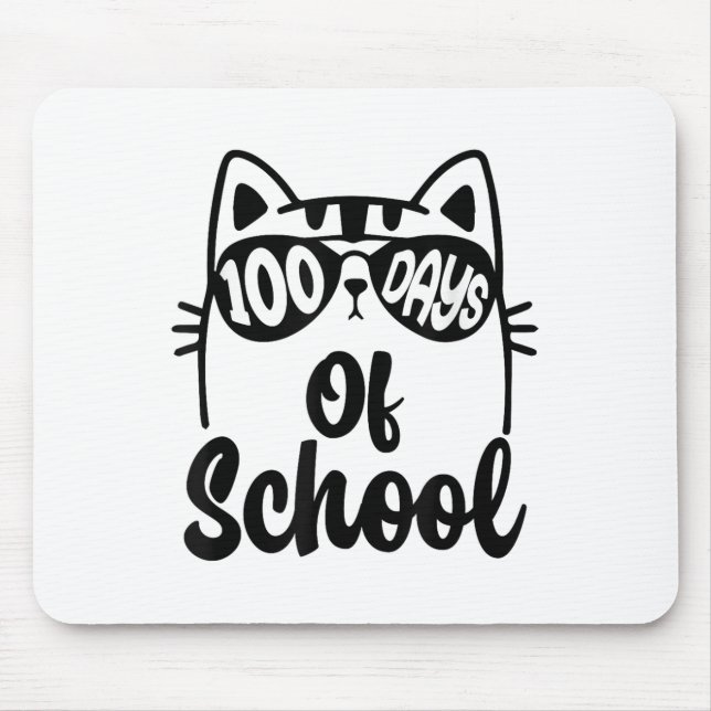 Mousepad Gato 100º Dia De Professores 100 Dias De (Frente)