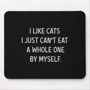 Mousepad Gato Adora Engraçado Eu Gosto de Gatos Eu simplesm