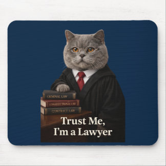 Mousepad Gato Advogado Engraçado - Confie em Mim,