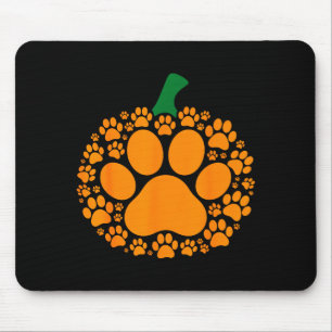 Mousepad Gato Amante de Cães com Impressão de Pata de Abóbo