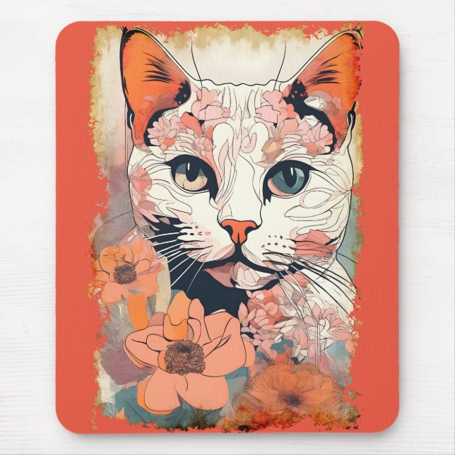 Mousepad Gato Artístico (Frente)