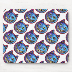 Mousepad Gato Azul Sorridente Vintage Halloweenies