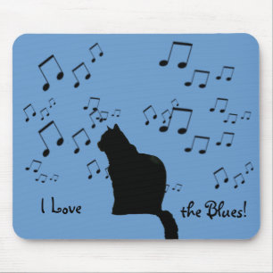 Mousepad - Gato Blues Preto