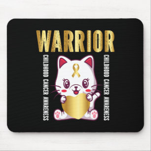 Mousepad gato bonitinho guerreiro da consciência do cancer