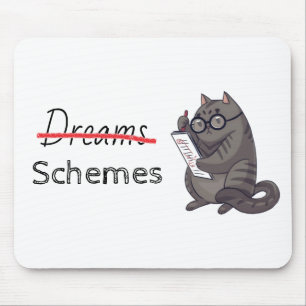 Mousepad Gato Bonito Esquema De Gato Engraçado
