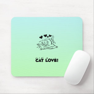 Mousepad Gato Bonito, Gato Pequeno, Gatinho, Gatinho, Coraç