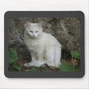 Mousepad Gato branco
