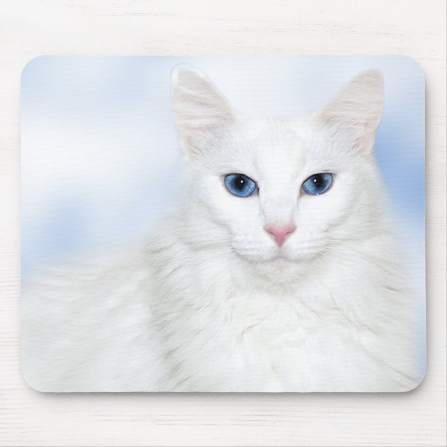 Mousepad Gato branco-de-raça (Frente)