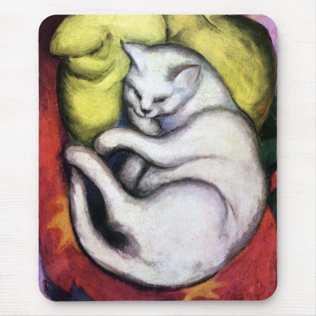 Mousepad Gato branco, Franz Marc (Frente)